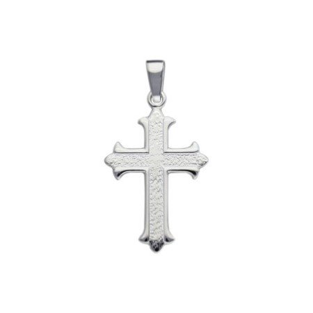 Colgante cruz 40 MM lisa plata de ley