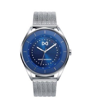 Reloj Mark Maddox HM7115-37 analógico hombre malla acero y azul