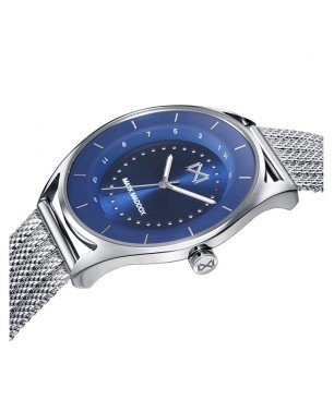 Reloj Mark Maddox HM7115-37 analógico hombre malla acero y azul