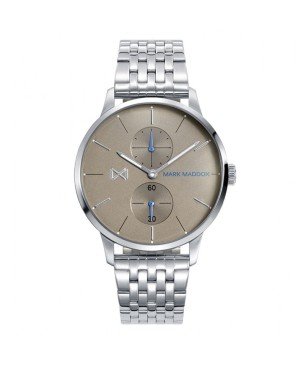Reloj Mark Maddox HM2004-47 analógico hombre acero plateado marron