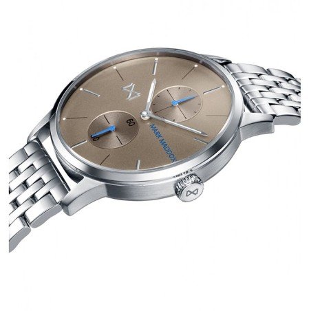Reloj Mark Maddox HM2004-47 analógico hombre acero plateado marron