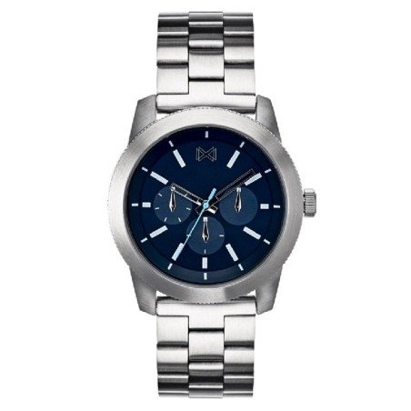Reloj Mark Maddox HM0101-37 analógico hombre acero plateado azul