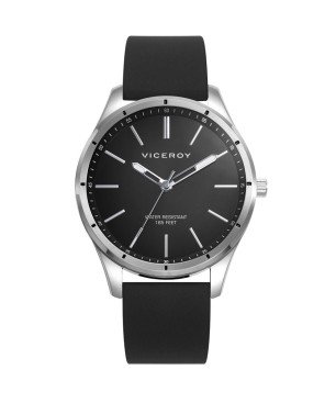 Reloj VICEROY 401383-57 Hombre con correa de silicona y esfera negra con movimiento de cuarzo