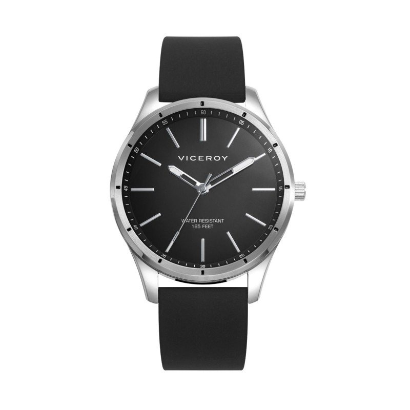 Reloj VICEROY 401383-57 Hombre con correa de silicona y esfera negra con movimiento de cuarzo