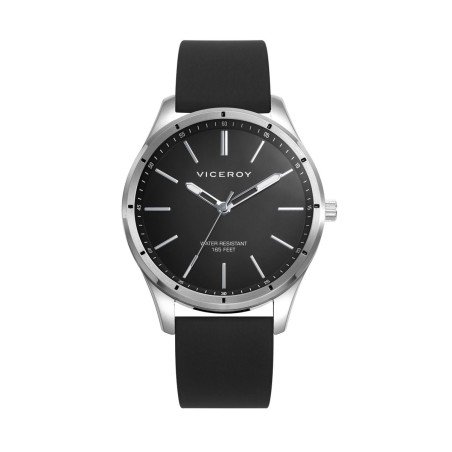 Reloj VICEROY 401383-57 Hombre con correa de silicona y esfera negra con movimiento de cuarzo