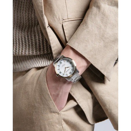 Reloj Viceroy 41145-83 acero con esfera blanca de números romanos y bisel dorado