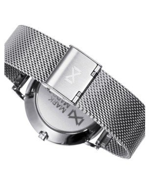 Reloj MARK MADDOX Notting Mujer - Brazalete Acero Malla Milanesa - Esfera Plateada con Visualización Digital | 3 ATM | MM0118-80