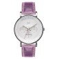 Reloj MARK MADDOX Notting Mujer - Cronógrafo Brazalete Piel Morado Brillo y Esfera Blanca - Detalles en Rosa | 5 ATM | MC0101-17