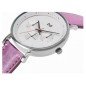 Reloj MARK MADDOX Notting Mujer - Cronógrafo Brazalete Piel Morado Brillo y Esfera Blanca - Detalles en Rosa | 5 ATM | MC0101-17
