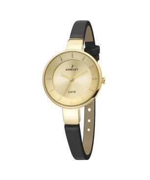 Reloj Nowley 8-5606-0-5 analógico piel negro mujer