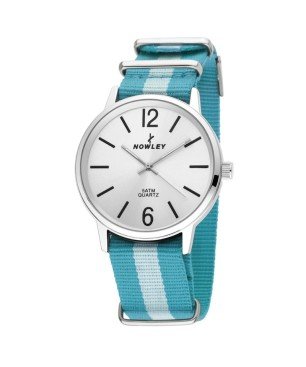 Reloj Nowley 8-5538-0-21 analógico tonos azules mujer nylon mujer