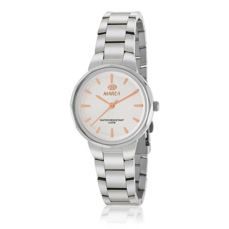 Reloj Analógico Marea B54168/1 Mujer Metalico Esfera Blanca