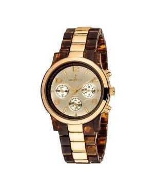 Reloj Nowley 8-5315-0-2 analógico dorado y nacar marrón mujer
