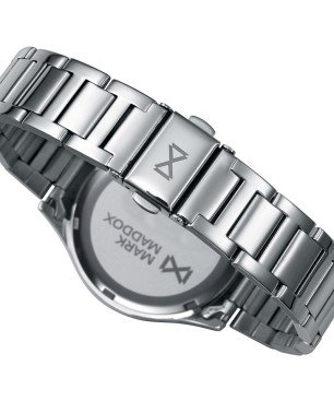 Reloj MARK MADDOX Tooting Mujer - Cronógrafo Brazalete Acero y Esfera Azul - Índices Oro Rosa con Circonitas | 5 ATM | MM7147-33