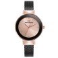 Reloj MARK MADDOX Catia Mujer - Brazalete Acero IP Negro Malla Milanesa - Esfera Rosada con Motivo Floral | 5 ATM | MM7148-97