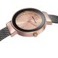 Reloj MARK MADDOX Catia Mujer - Brazalete Acero IP Negro Malla Milanesa - Esfera Rosada con Motivo Floral | 5 ATM | MM7148-97
