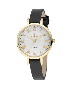 Reloj Nowley 8-5711-0-1 analógico piel negro mujer