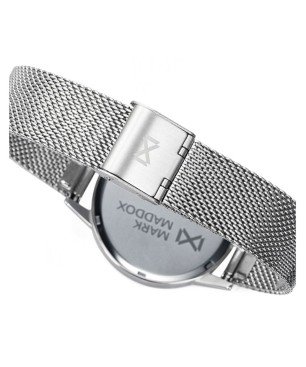 Reloj MARK MADDOX Northern Mujer - Brazalete Malla Milanesa con Índices Oro - Esfera Bicolor Blanco/Azul | 5 ATM | MM7126-37