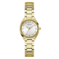 Reloj GUESS Charlotte Mujer - Analógico Brazalete de Acero IP Dorado y Bisel con Circonitas - Esfera Blanca | 3 ATM | GW0767L2