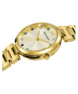 Reloj Mark Maddox MM0114-97 analógico mujer acero dorado piedras
