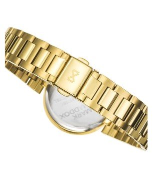 Reloj MARK MADDOX Tooting Mujer - Brazalete Acero IP Dorado - Esfera Dorada con Circonitas en Tonos Azules | 5 ATM | MM0114-97