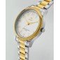 Reloj Marea B41390/2 Para Mujer correa de acero bicolor y esfera blanca con índices y agujas en color dorado