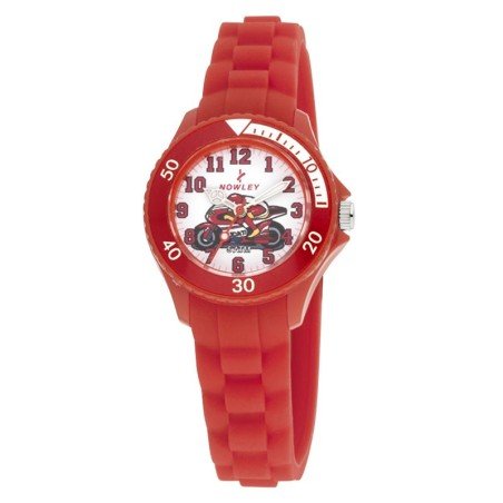 Reloj Nowley 8-5412-0-7 analógico rojo moto niño
