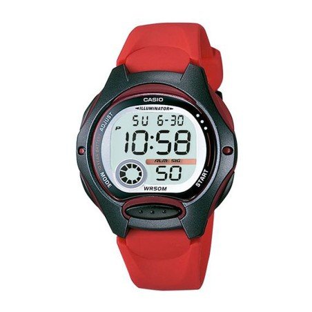 Reloj Casio LW-200-4AVEF Digital Niño Correa Silicona Rojo Sumergible (50m)
