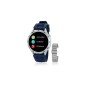 Smartwatch MAREA B58013/3 + Correa en acero inoxidable y otra de regalo de caucho azul.
