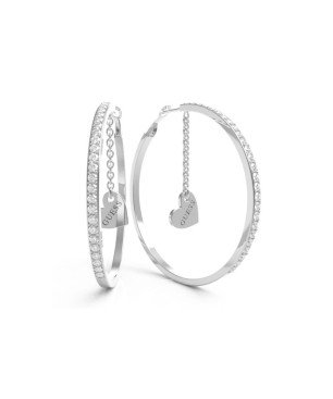 Argollas Guess JUBE01078JWRHT-U Heart to Heart Plateada Mujer