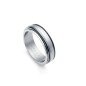 Anillo VICEROY MAGNUM Giratorio Acero Plateado IP Negro Hombre Talla 20 (19.10MM)