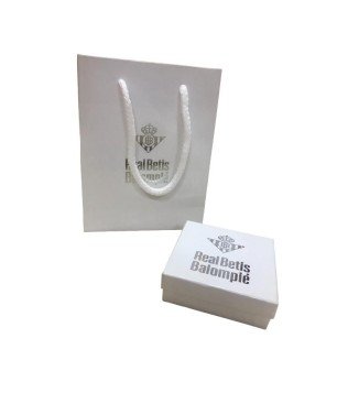 PULSERA OFICIAL PLATA CIRCONITAS NEGRAS Y MACRAMÉ REAL BETIS