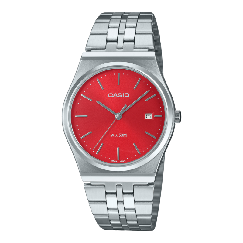 Reloj Casio MTP-B145D-4A2VEF Unisex Acero Inoxidable Retro Rojo