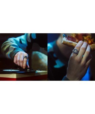 Anillo Reloj Casio CRW-001-1 Digital Estructura Metálica 50 Aniversario de los relojes Casio