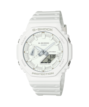 Reloj Casio G-SHOCK Unisex - GA-2100 Tone-on-Tone Octogonal Blanco - Sumergible (200m) - GA-2100-7A7ER