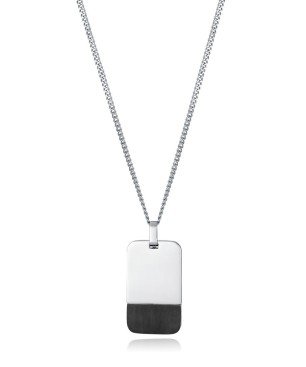 Collar VICEROY 75350C01000 Colgante Placa de Acero con IP Negro Hombre