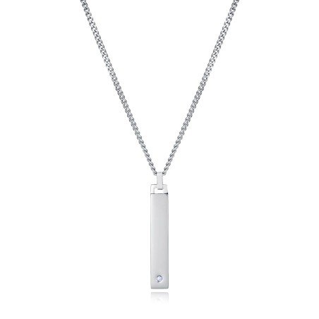 Collar VICEROY 75387C01000 colección Laura Escanes barra colgante de acero con diamante creado hombre