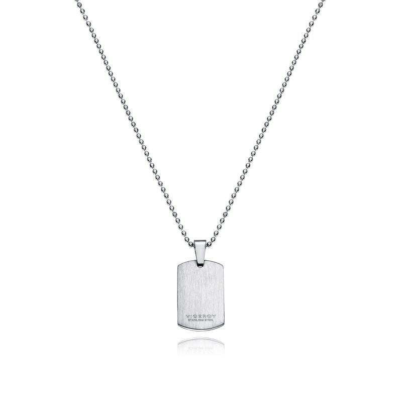 Collar VICEROY 75102C01000 AIR Placa Estilo Militar Acero Hombre