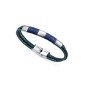 Pulsera VICEROY 14118P01013 Piel Azul Verde con Motivo de Cordón y Acero Hombre