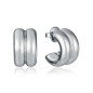 Pendientes VICEROY Air Mujer - Aro Abierto de Acero Plateado - Tipo Tubo Doble | 1,4 cm | 14195E01000
