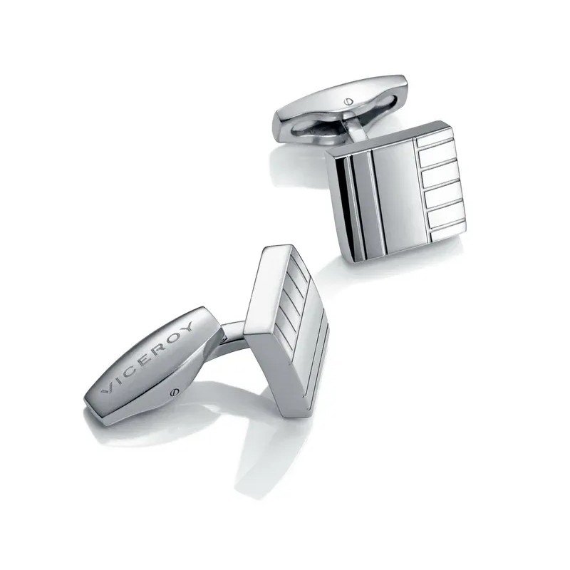 Gemelos Viceroy 6405G01000 Acero Inoxidable para Caballero de Acero Cuadrado