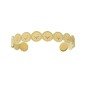 Pulsera aro abierto estrellas 60 MM acero chapado