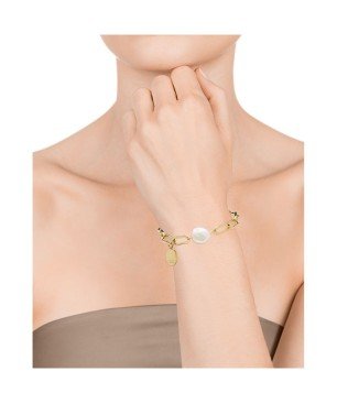 Pulsera Viceroy 1317P01012 Chic acero dorado y perla Mujer
