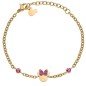 Pulsera DISNEY Niña - Cadena de Acero IP Dorado y Charm Minnie con Circonitas Rosas - B600589RWL-B.CS Pulsera DISNEY Niña - Cadena de Acero IP Dorado y Charm Minnie con Circonitas Rosas - B600589RWL-B.CS