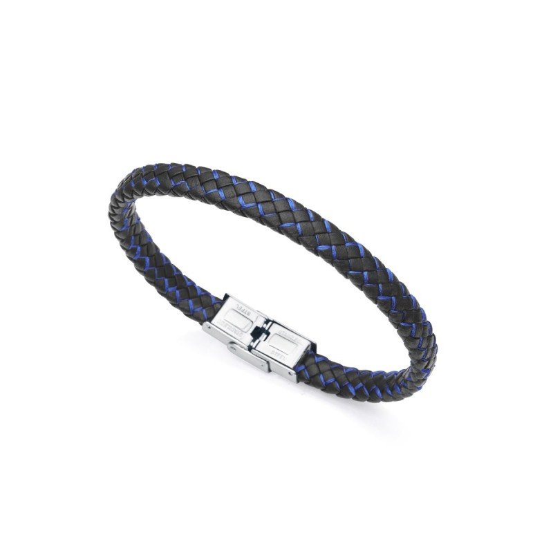 Pulsera Viceroy 14010P01013 Trenzada Piel Negra Hombre