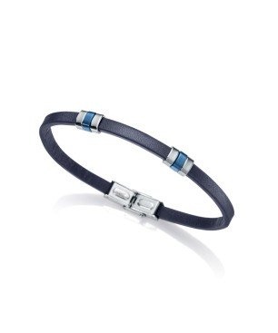 Pulsera Viceroy 6459P01013 piel azul y acero