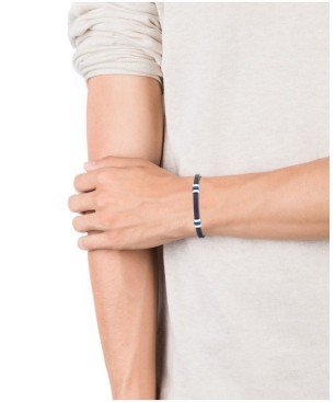 Pulsera Viceroy 6459P01013 piel azul y acero