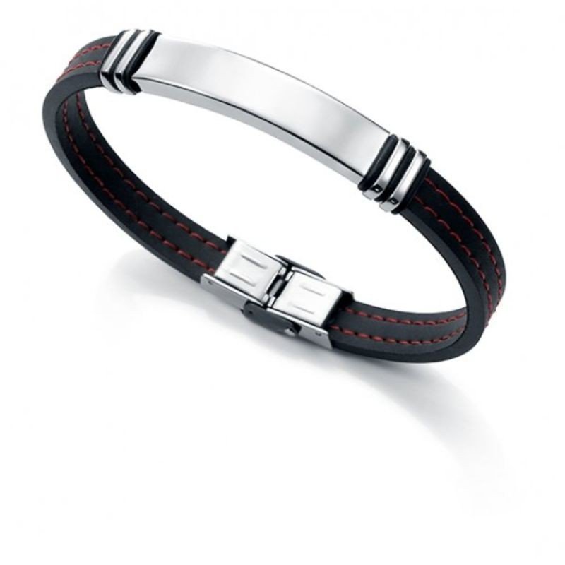 Pulsera VICEROY 6343P09017 Negro Acero Piel Hombre