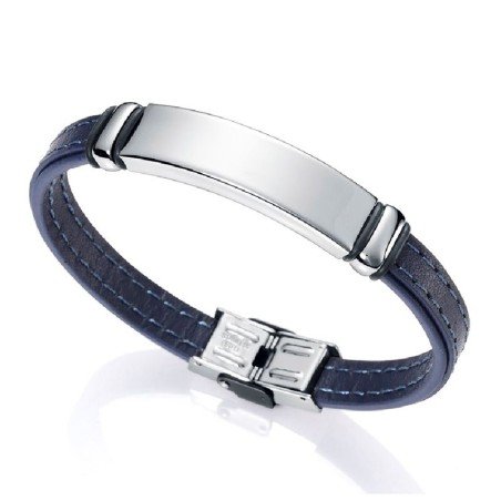 Pulsera Viceroy 6371P09013 Acero Piel Hombre Azul