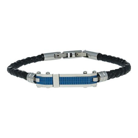 Pulsera trenzada negra acero